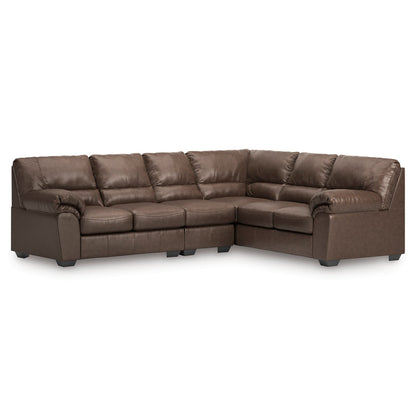 Umber Faux Leather Sectional