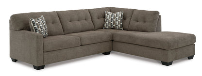 Chocolate Lounge 2-Piece Sectional with Chaise