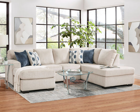 4450 Herringbone Oatmeal sectional