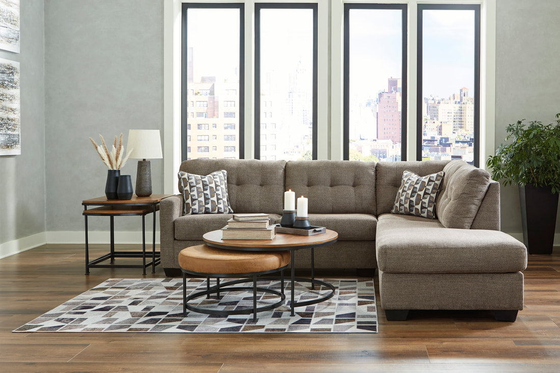 Chocolate Lounge 2-Piece Sectional with Chaise
