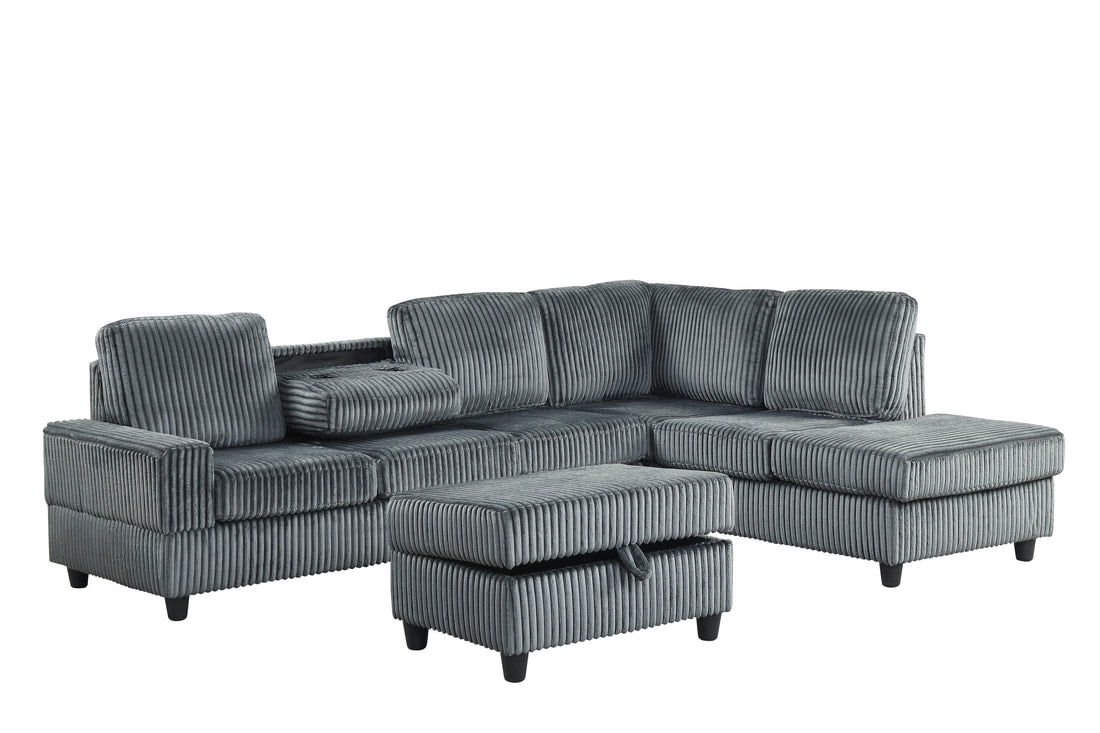 HH 50 Heights Reversible Sectional + Ottoman