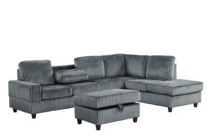 HH 50 Heights Reversible Sectional + Ottoman