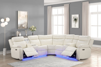 LED Sectional/w Bluetooth speaker and charger port  -s1