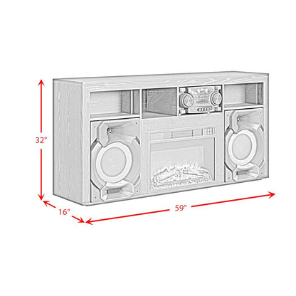 Bluetooth karaoke Black TV Stand