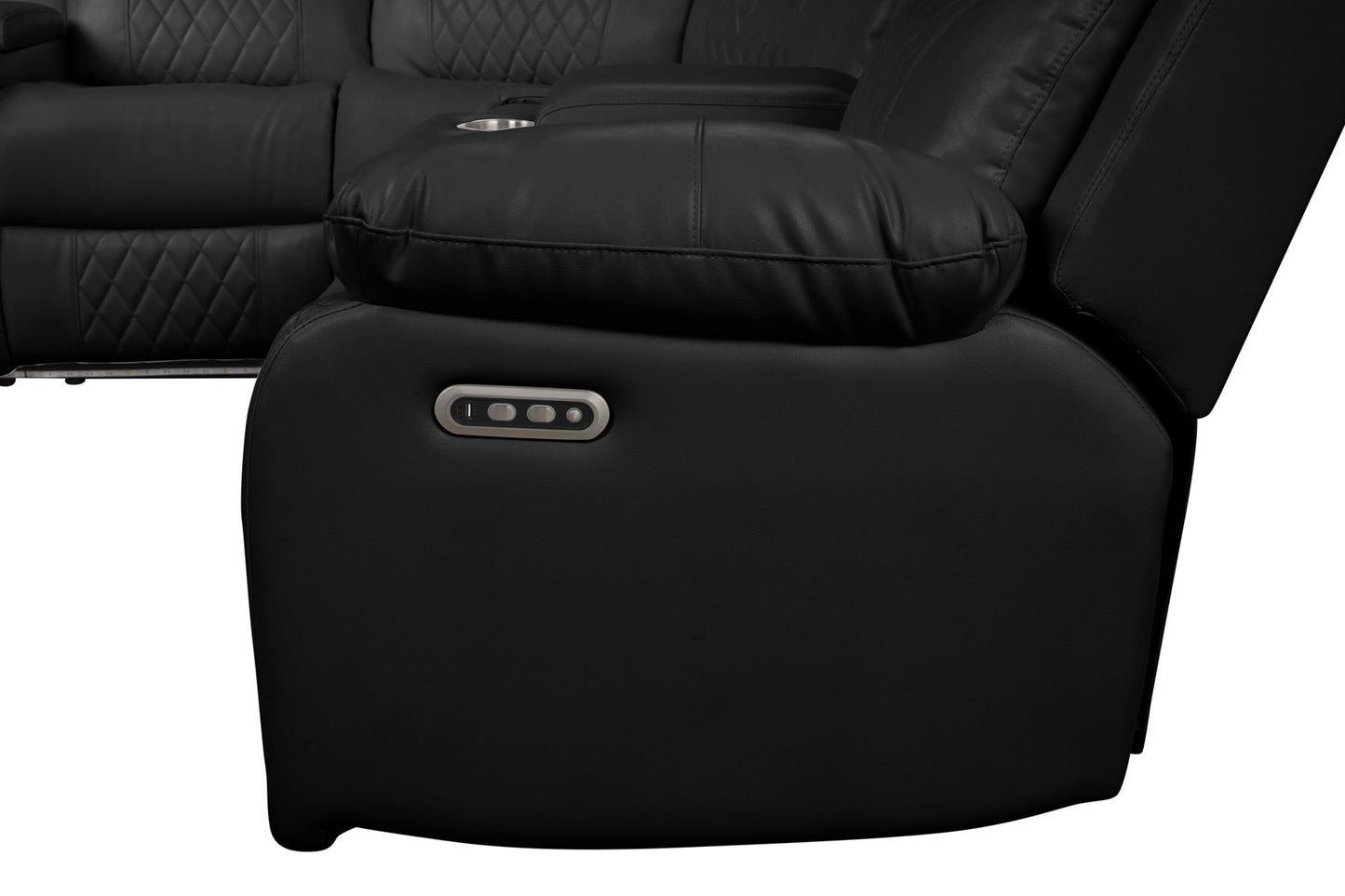 LED Sectional/w Bluetooth speaker and charger port  -s1
