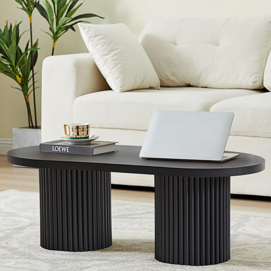 Oval Fluted Coffee Table,