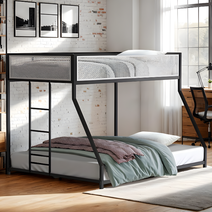 Twin/Full Metal Bunk Bed  #12AF