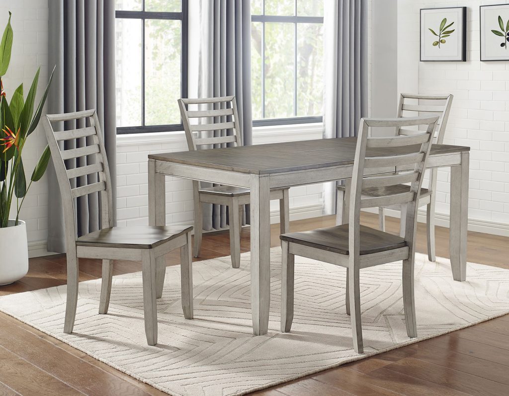 Abacus 5-Piece Dining Set (Table & 4 Side Chairs) SS