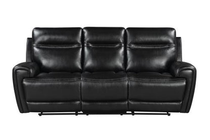 Admiral 3pc (sofa , loveseat, recliner ) – Black
