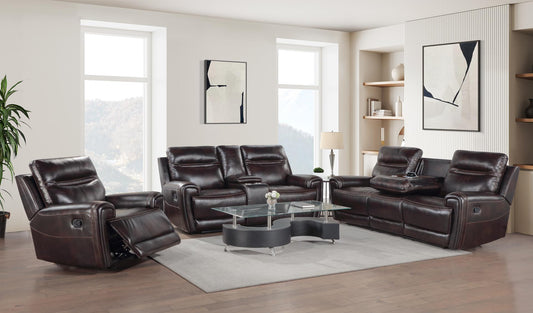Admiral 3pc (sofa , loveseat, recliner ) Brown