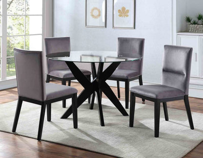 Grey 5-Piece Dining Set (Table & 4 Chairs) SS