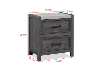 B4 Gray Panel Bedroom Set 5pcs