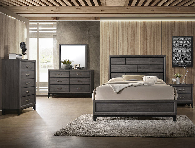 AKERSON GREY BEDROOM GROUP 5 pcs