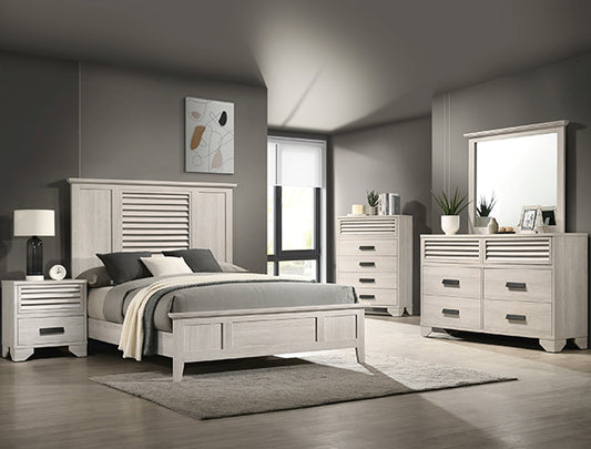 SARTER BEDROOM GROUP - WHITE 5PC