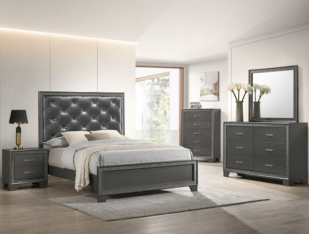 KAIA BEDROOM GROUP GREY 5PCS CM