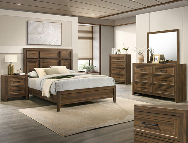 SETB6600 LORRAINE BEDROOM BROWN 5pcs