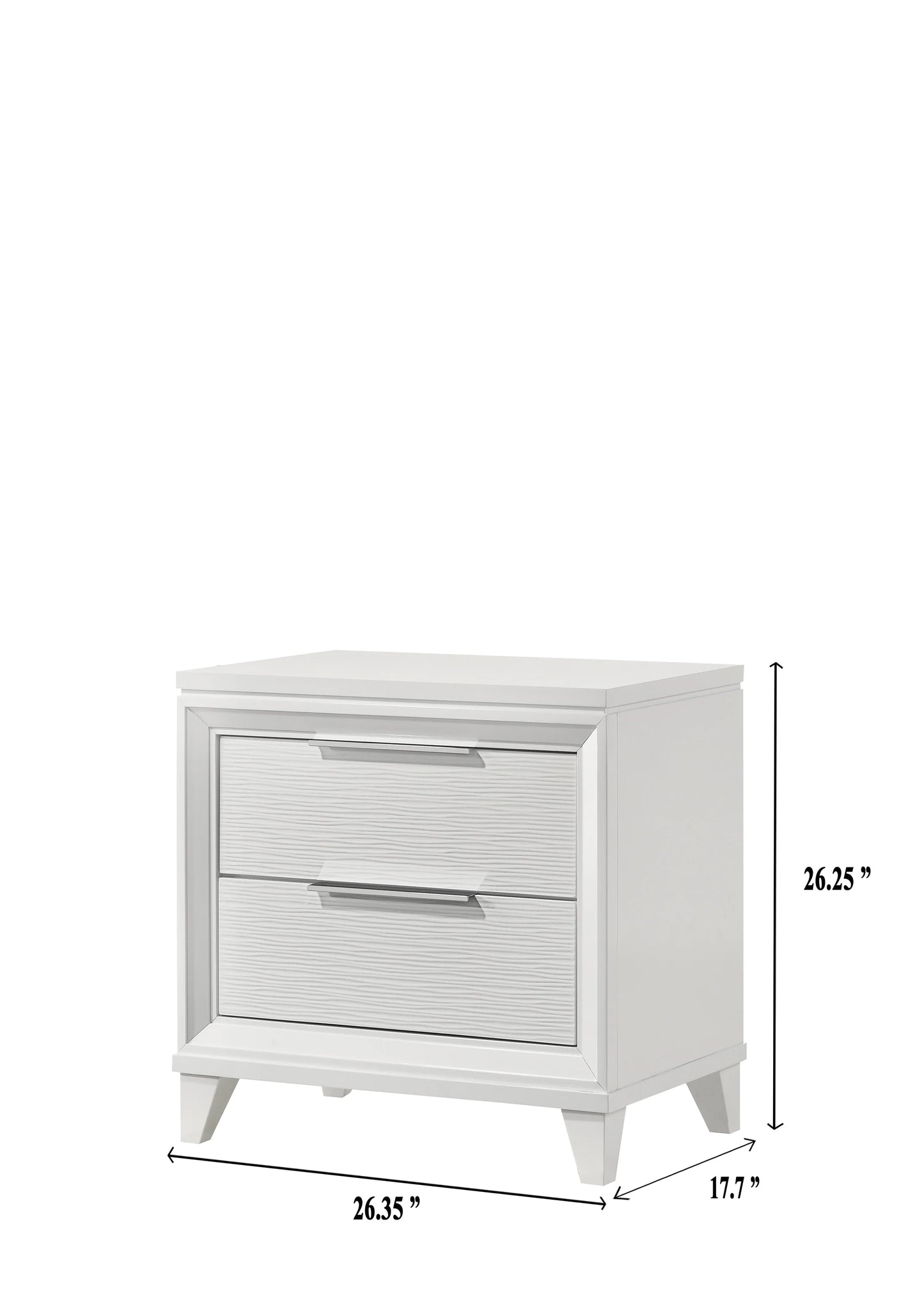 B11 5cs White Led upholdster bedroom set