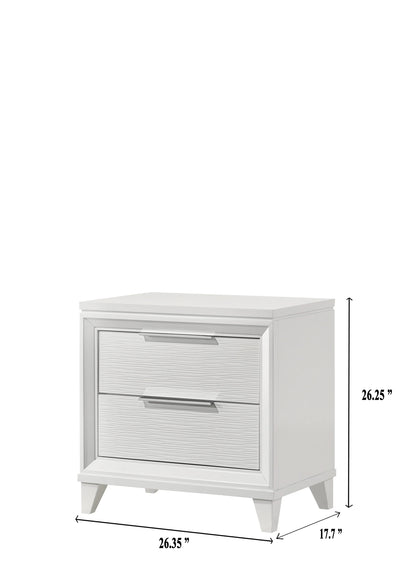 B11 5cs White Led upholdster bedroom set