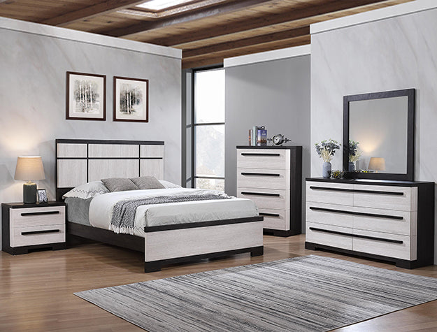 REMINGTON BEDROOM BLACK/WHITE CM 5PCS