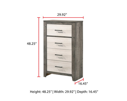 B3 5 pcs bed room set 2-tone