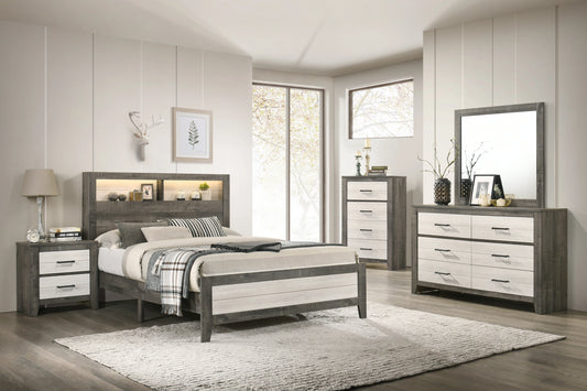 B3 5 pcs bed room set 2-tone