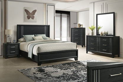 B10 5pcs Charcoal Panel Bedroom Set