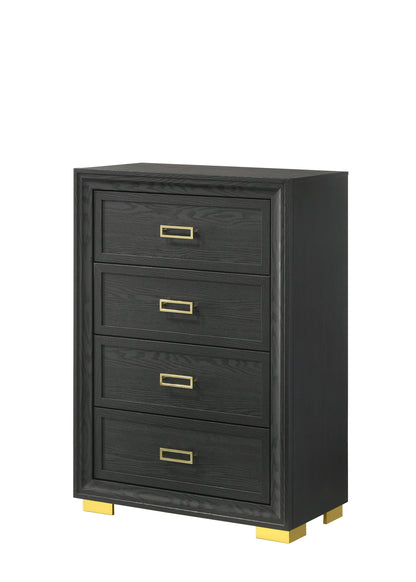 b10 Black and gold 5 pc bed set
