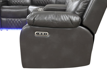 LED Sectional/w Bluetooth speaker and charger port  -s1