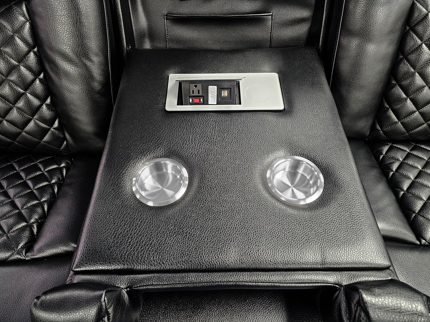 implosion black Power Led sofa + love seat