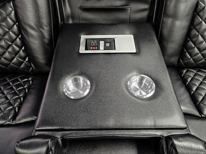 implosion black Power Led sofa + love seat