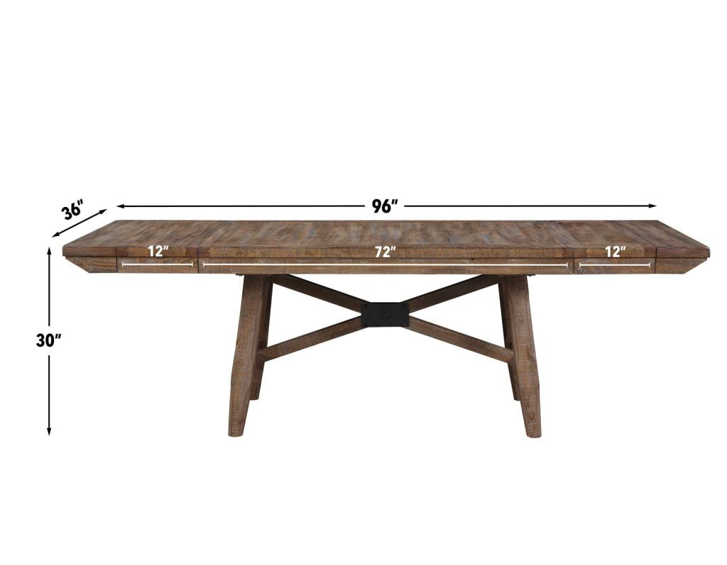 Trestle Table with 4 Upholstered Side Chairs SS