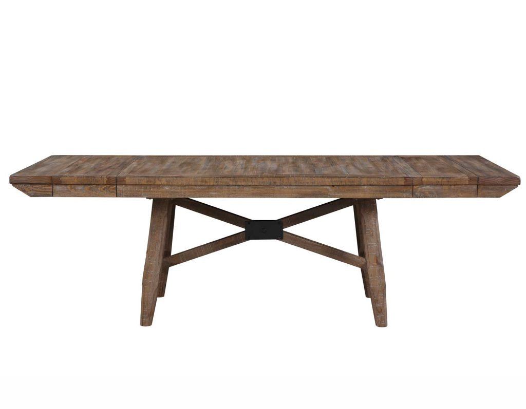 Trestle Table with 4 Upholstered Side Chairs SS