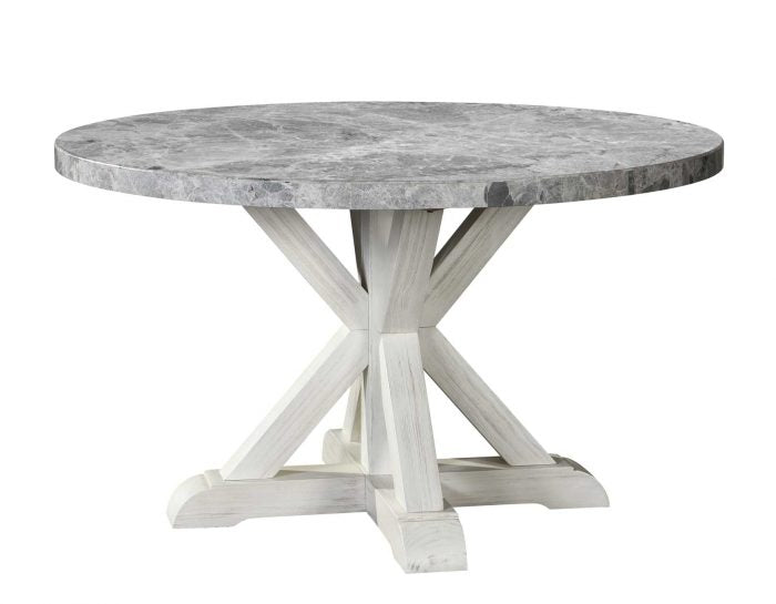 Gray round Marble Dining Set (Table & 4 Side Chairs) ss