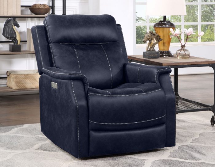 Valencia 3-Piece Dual-Power Ocean Blue Reclining Set (Sofa, Loveseat & Chair) SS