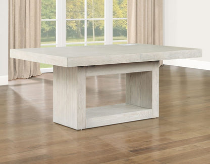 5-Piece Dining Set, Distressed Greige Finish ss