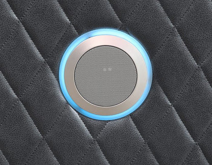 Luna 3-Piece Home Cinema Power Reclining Set, Charcoal Vegan Leather SS