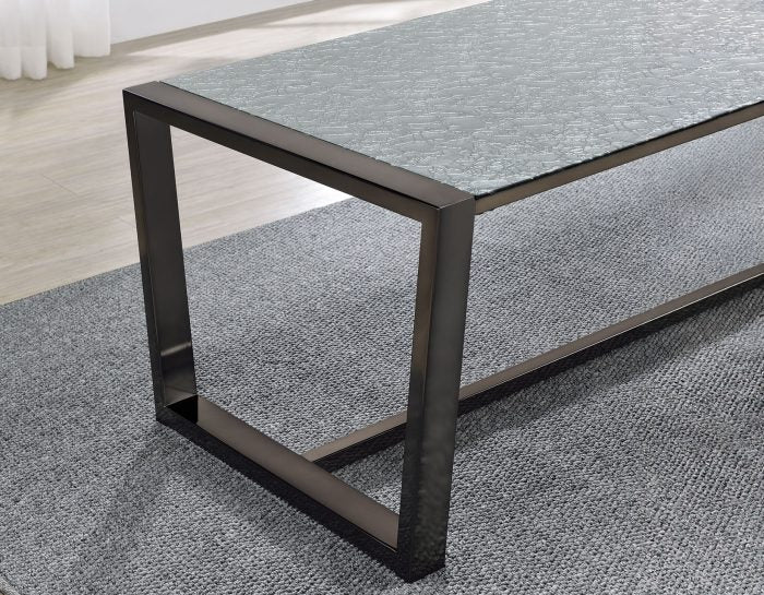 Coffee Table with Patterned Mirror Top SS