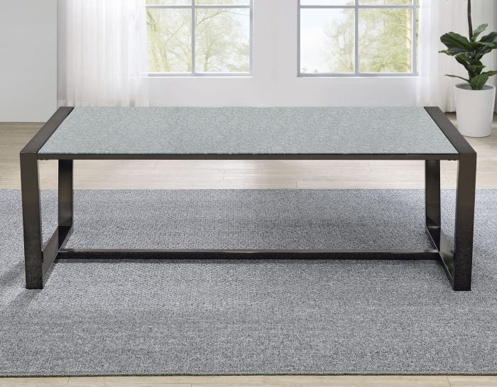 Coffee Table with Patterned Mirror Top SS