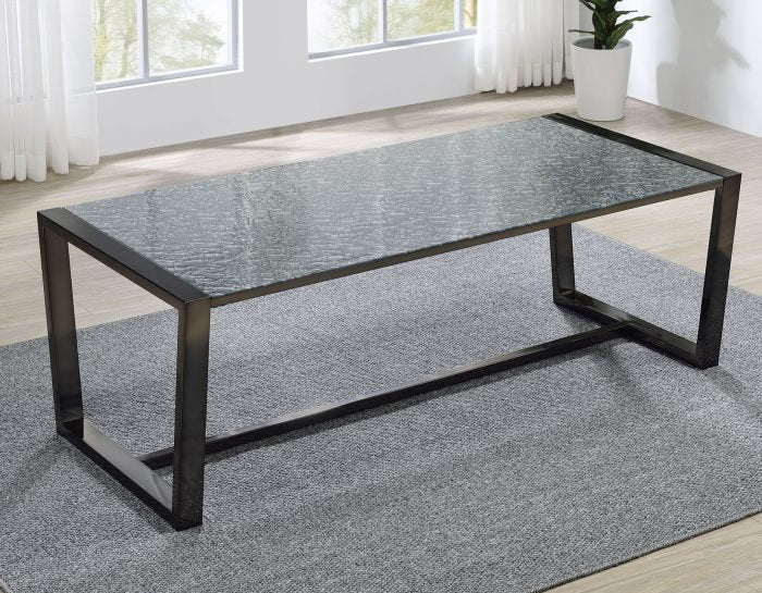 Coffee Table with Patterned Mirror Top SS