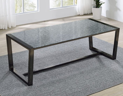 Coffee Table with Patterned Mirror Top SS