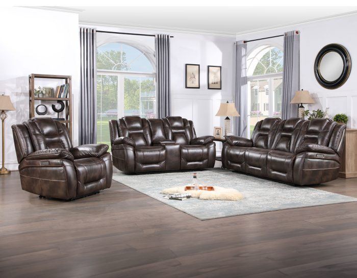 Oportuna 3-Piece Dual-Power Reclining Set (Sofa, Loveseat & Chair) SS