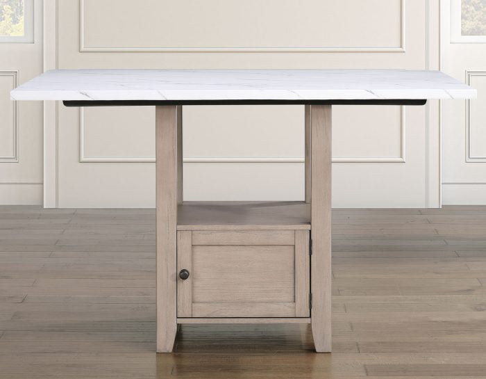 5-Piece Faux-Marble Counter Dining Set SS