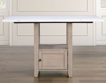 5-Piece Faux-Marble Counter Dining Set SS