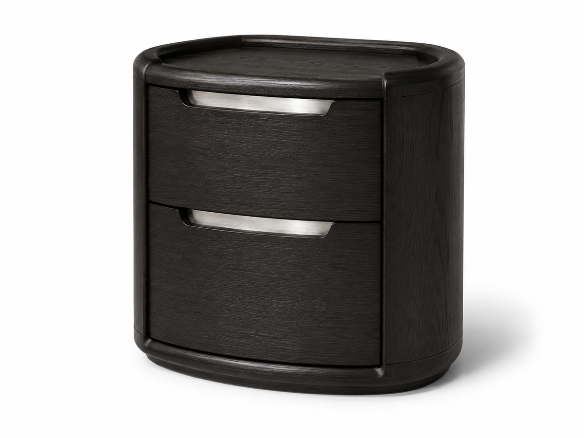 FoA Arclight Bedroom Set | 5PC Queen + Chest | Black / Light Gray |