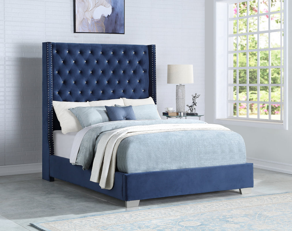 HH 327 6ft Velvet Diamond| Blue | Queen, King