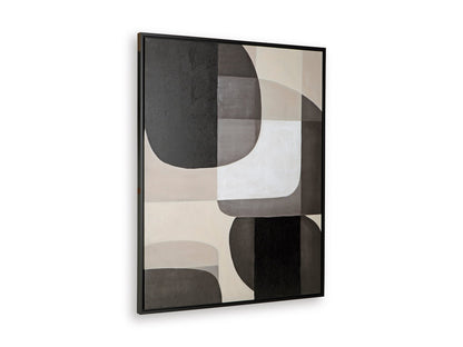 HH Oslo Abstract Form Canvas | Black/White |