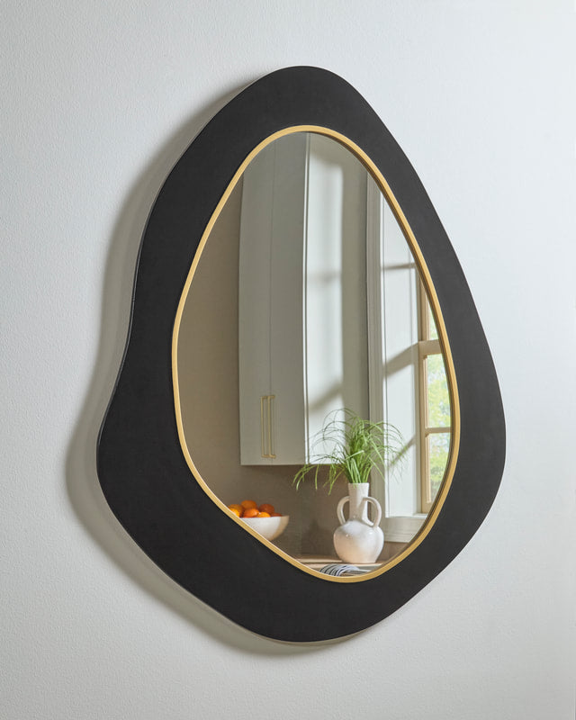 HH Monaco Free-Form Accent Mirror | Black/Gold Finish |