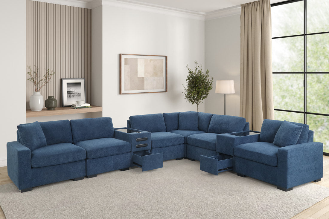 HH Barista 8PC Modular Sectional | w/Bluetooth Speaker |