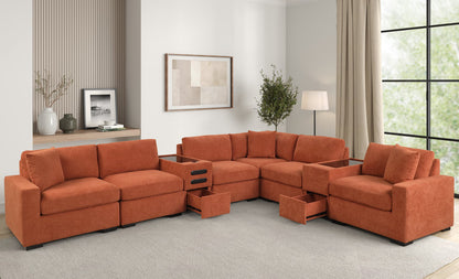 HH Barista 8PC Modular Sectional | w/Bluetooth Speaker |