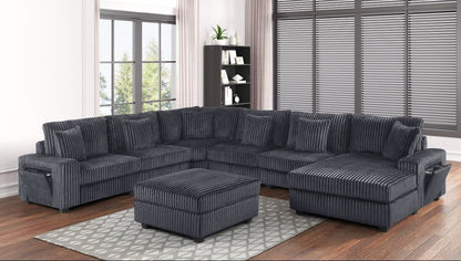 HH Bazooka Charcoal 7 PC Sectional